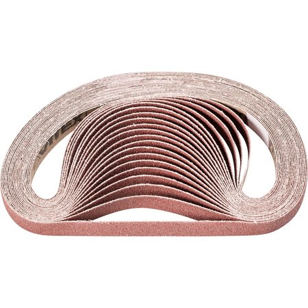 Pferd Coated Belt, Al/Oxd, 1/2"x18", 80 Grit, Coated, 1/2" W, 18" L, 80 Grit, Aluminum Oxide 49036